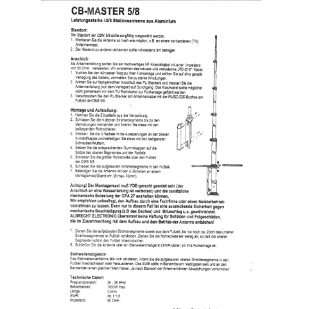 Preview: GPA 27 5/8 , 3 Radiale, Länge 550 cm