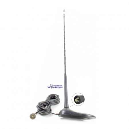 Preview: TEAM TORNADO-MAG CB Magnetfussantenne, ca. 44cm mit Glasfaserstrahler