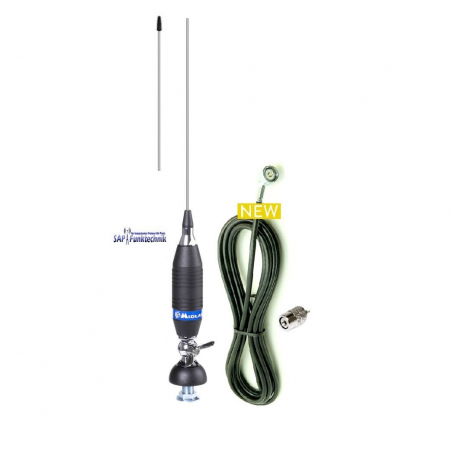 ALAN Funk 150 CB-Mobilantenne 138 cm, 300W mit 4m Kabel und PL-Stecker