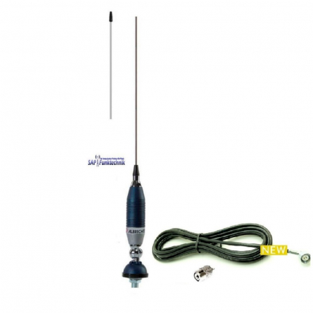 Preview: Albrecht Super 9 Blue Line CB-Mobilantenne 155, 35W mit 4m Kabel und PL-Stecker