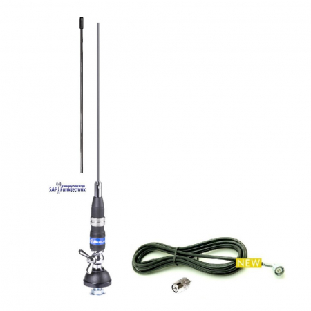 Preview: Mini Antenne CB-Mobilantenne 68 cm, 80W mit 4m Kabel und PL-Stecker
