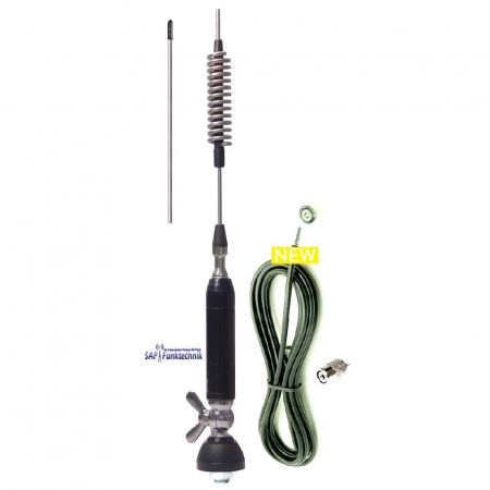 Albrecht DV 27 U CB-Mobilantenne 85cm, 150W mit 4m Kabel und PL-Stecker