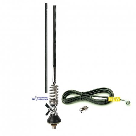 Preview: Albrecht NEW GAMMA 2F CB-Mobilantenne 95cm, 35W mit 4m Kabel und PL-Stecker