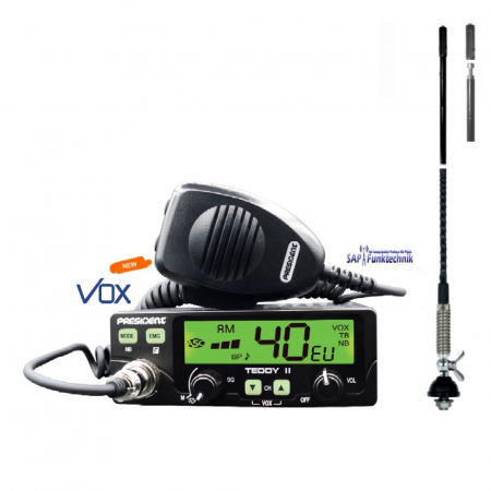 President TEDDY II VOX ASC Multi SET,  inkl. T 27 NEWS CB-Mobilantenne