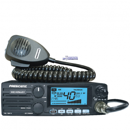 Preview: President MCKINLEY ASC EU Version 12/24 V VOX AM/FM/SSB 4/12 Watt Preview: President MCKINLEY ASC EU Version 12/24 V VOX AM/FM/SSB 4/12 Watt
