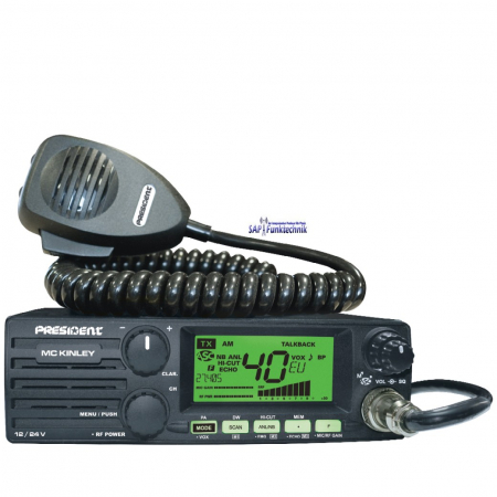 Preview: President MCKINLEY ASC EU Version 12/24 V VOX AM/FM/SSB 4/12 Watt Preview: President MCKINLEY ASC EU Version 12/24 V VOX AM/FM/SSB 4/12 Watt