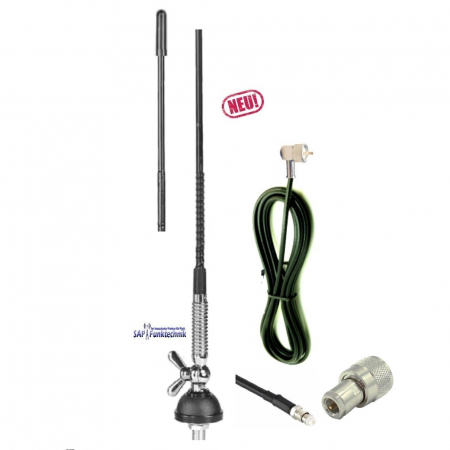 Preview: President Harrison II ASC 12/24V AM/FM Set inkl. T-27 FME, CB-Funk Antenne, 60 cm