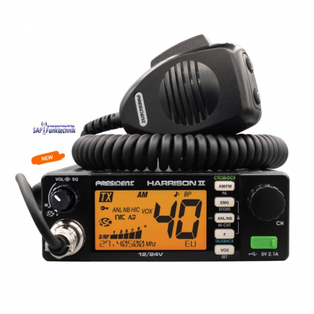 President Harrison II ASC 12/24V AM/FM CB-Funkgerät