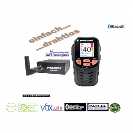 Preview: President William II ASC 12/24V AM/FM CB-Funkgerät