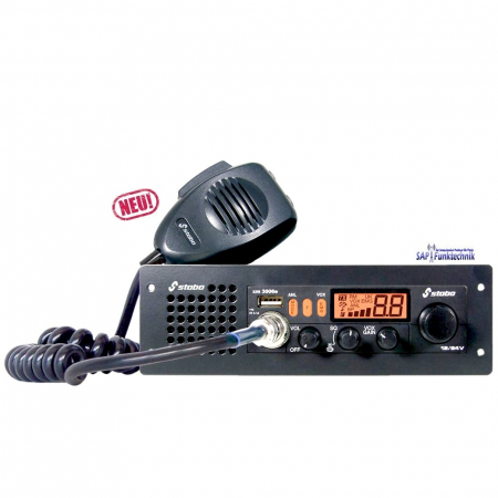 Stabo XM 3006E-R VOX, 12/24 V CB-Funk, 40 AM/80 FM, 4 Watt, inkl. Einschubhalterung
