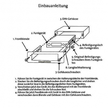 Preview: DIN Einschubhalter Albrecht AE6110/TEAM MiniCom