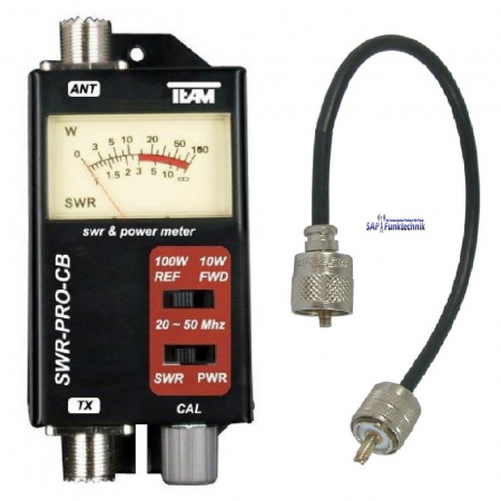 Team SWR-PRO-CB, SWR- / PWR-Meter inkl. PL-Verbindungskabel