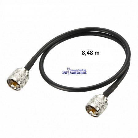 Preview: Koaxialkabel RG58U, 8,48 m lang, SWR ist abgestimmt für Hurricane 27 Balkonantenne.