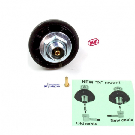 Preview: DV 27 N Set, DV Fuss, Flügelschraube, DV Anschlusskabel, mit angelötetem PL-Stecker