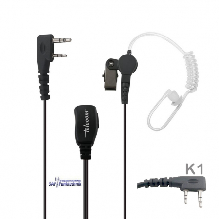 Preview: TEAM SARI-MAT- K Security-Ohrhörer Ansteckmikrofon