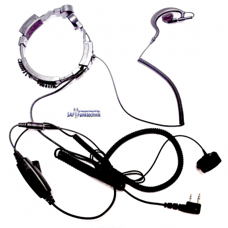 TEAM X-18-K Kehlkopf Ohrhörer-Mikrofon-Kombination(Kenwood-Norm)