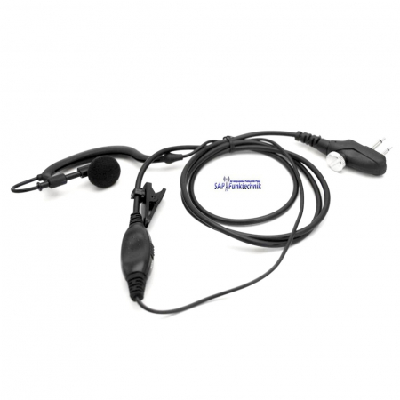 TEAM  OEM-IP Headset Ohrhörer/Ansteckmikrofon mit Ohrbügel & PTT/VOX-Umschalter für TeCom IPX5/IPZ5
