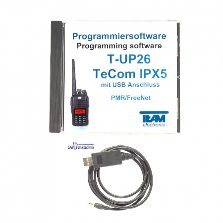 TEAM T-UP26 PMR-FreeNet, USB PC Programmierkabel für TeCom-IPX5