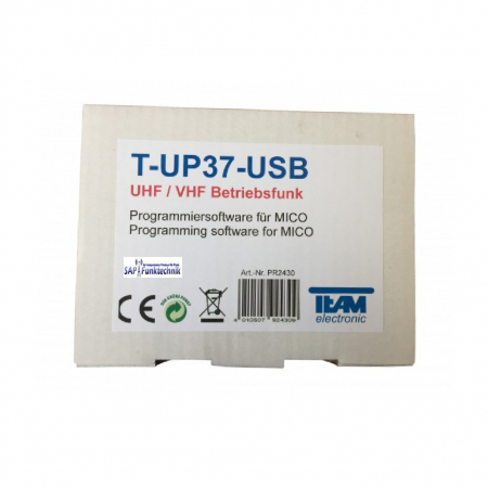 Preview: TEAM T-UP37 COM USB-Programmierset für TeCom-MiCo UHF/VHF Betriebsfunk