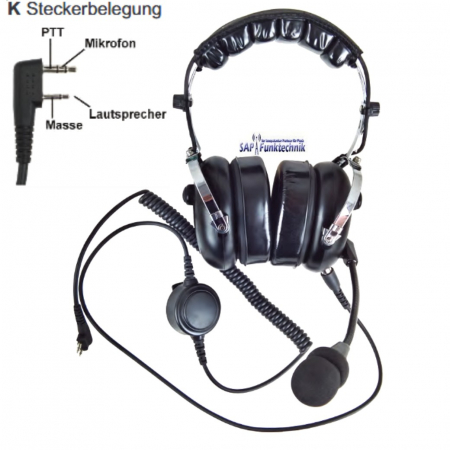 Team H&G-1000K, professioneller Kopfhörer mit flexiblem Rüsselmikrofon