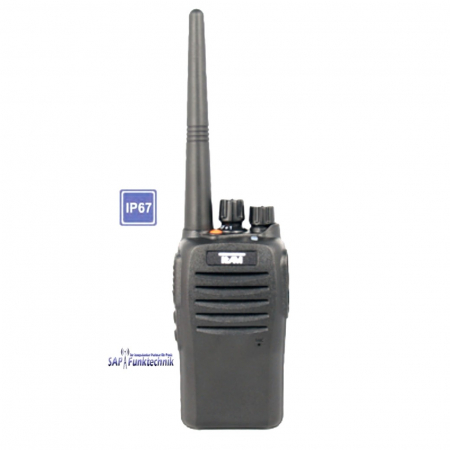 Preview: TEAM TeCom-IP3, FreeNet mit 1 Watt Handfunkgerät inkl. Tischlader, Akku, IP67