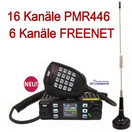 Team Duo Portable 2/70 PMR446 Freenet Dualband Funkgerät