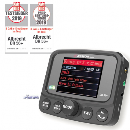 Preview: Albrecht DR 56 C DAB+ Autoradio Adapter mit Farbdisplay