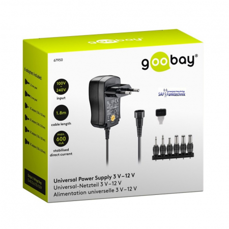 Preview: Universal-Netzteil (3 V - 12 V max. 7,2 W / 0,6 A)