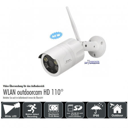 Preview: Stabo WLAN Outdoorcam HD 110 Grad Überwachungskamera, Gegensprechfunktion NEU
