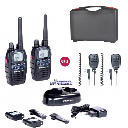 2er-Kofferset MIDLAND G7 Pro PMR+LPD mit 2x MA 26-XL Pro