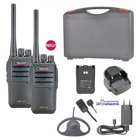 2er Set Albrecht DMR-100 digitales Funkgerät + PMR446