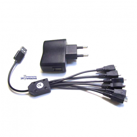 6-faches USB-Ladekabel für ATR 100/200/TelMe/Multicom