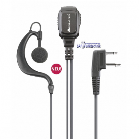 Midland MA 21-L Pro Clip-Mikrofon/Ohrhörer Duoklinke