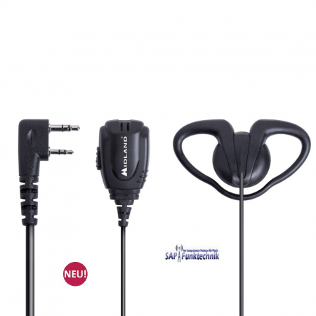 Midland BA24 professionelles Headset mit flexiblen Ohrhörer