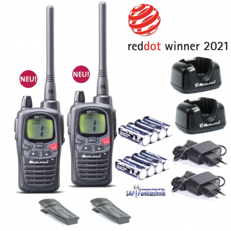 2er Set Midland G9 Pro Funkgerät, 16 PMR + 69 LPD