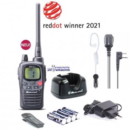 Midland G9 Pro Set inkl. Security Headset MA 31-L Pro, Funkgerät, Single