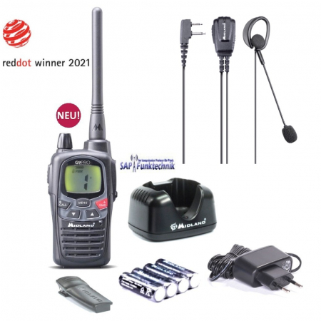 Midland G9 Pro Set inkl. Headset MA 30-L Pro, Funkgerät, Single
