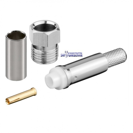 Preview: FME Buchse für Koaxialkabel RG 58, Crimpversion