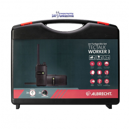 Albrecht 2er Kofferset Tectalk Worker 3, PMR446