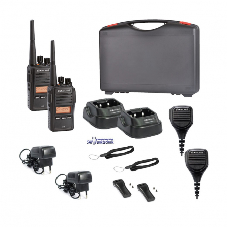 Preview: Midland G18 Pro PMR 2er Security-Kofferset Inkl. MA 25-M Lautsprechermikrofon