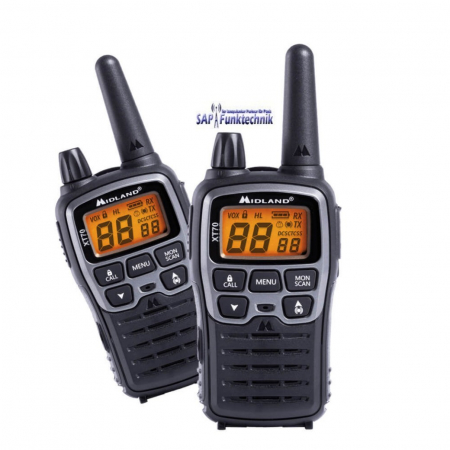 Preview: Midland XT70, Paar, PMR+LPD, Blisterpack
