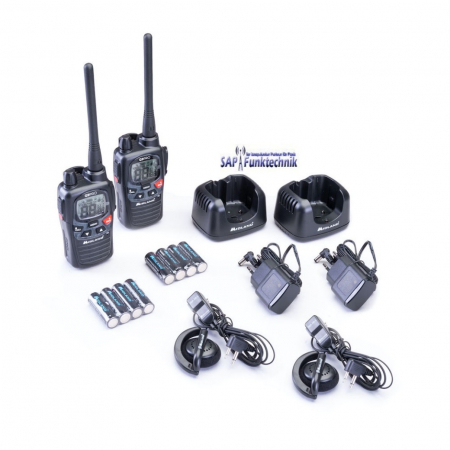 Preview: Midland G9 Pro 2er Kofferset PMR446 inkl. MA24-L Headsets