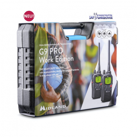 Midland G9 Pro 2er Kofferset PMR446 inkl. MA24-L Headsets