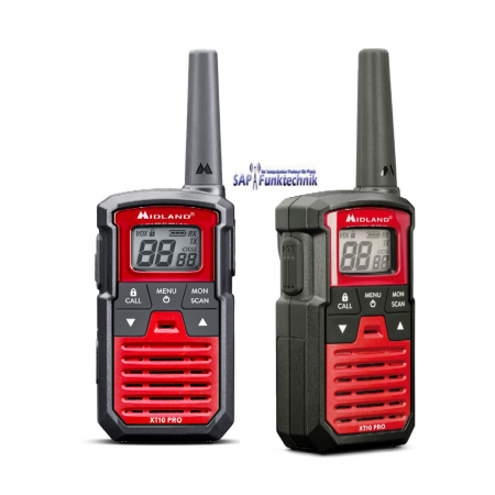 Preview: Midland XT10 Pro, Paar, Rot PMR446 Funkgerät