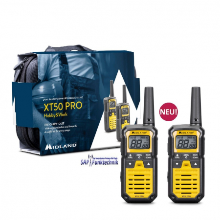 Midland XT50 Pro Kofferset, Gelb inkl. MA21-L Headsets