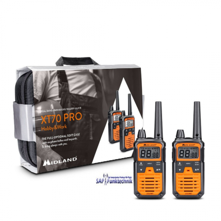 Midland XT70 Pro Kofferset, PMR+LPD, Orange
