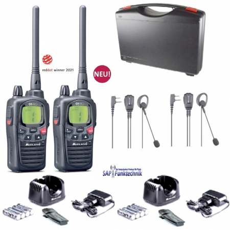 2er-Kofferset MIDLAND G9 Pro PMR+LPD inkl. MA 30-L Pro Headset