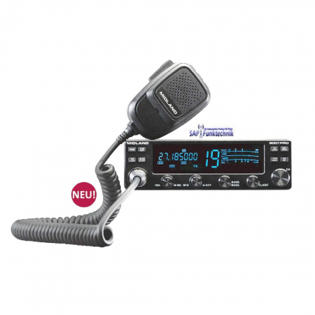 Midland 8001 Pro SSB CB-Funkgerät 4 Watt AM / FM, 12 Watt SSB