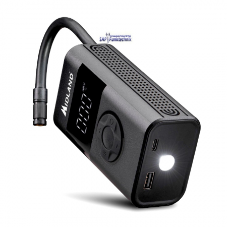 Preview: Midland Enerpump - tragbarer Druckluft Kompressor für Auto, Motorrad, Fahrrad