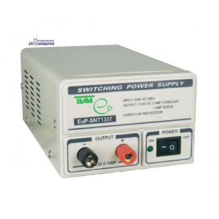 TEAM EUP-SNT 1307, stabilisiertes Schaltnetzteil , 5-7 Ampere, 13,8 Volt DC